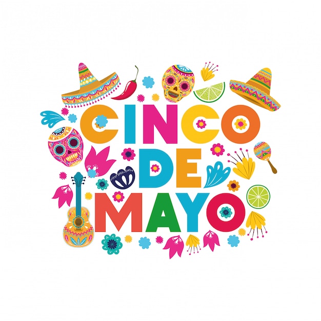 Premium Vector | Cinco de mayo celebration greeting card