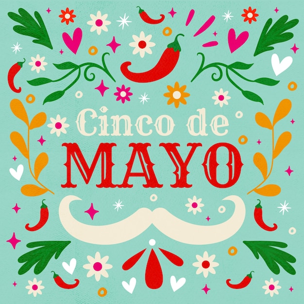 Free Vector | Cinco de mayo drawing theme