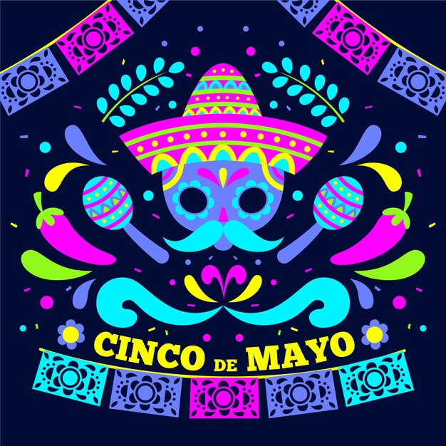 Free Vector | Cinco de mayo event flat design