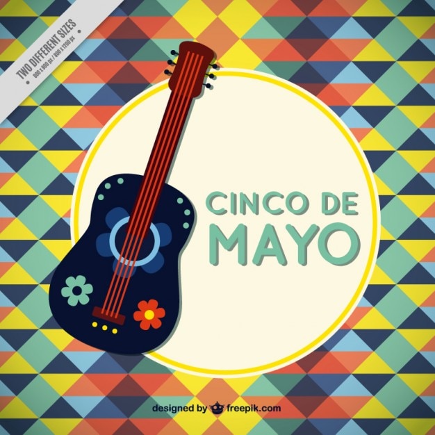 Free Vector Cinco De Mayo Guitar Background