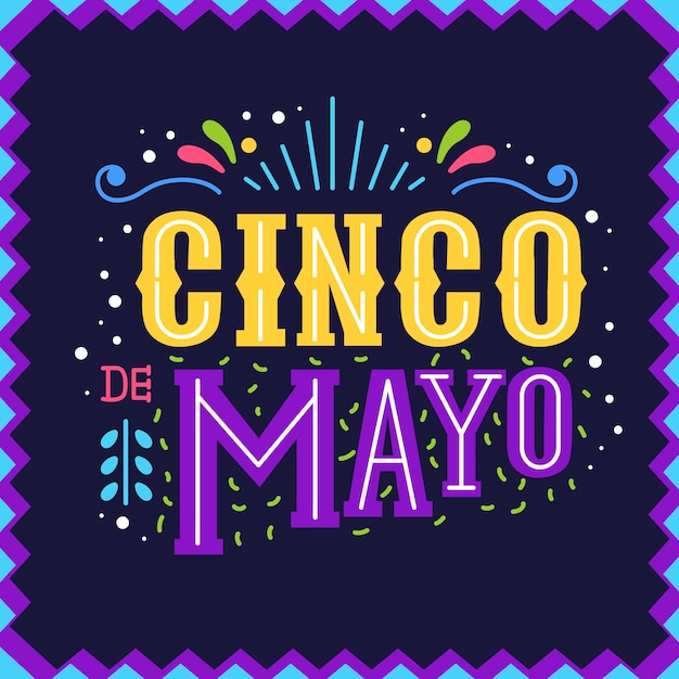 Free Vector | Cinco de mayo lettering