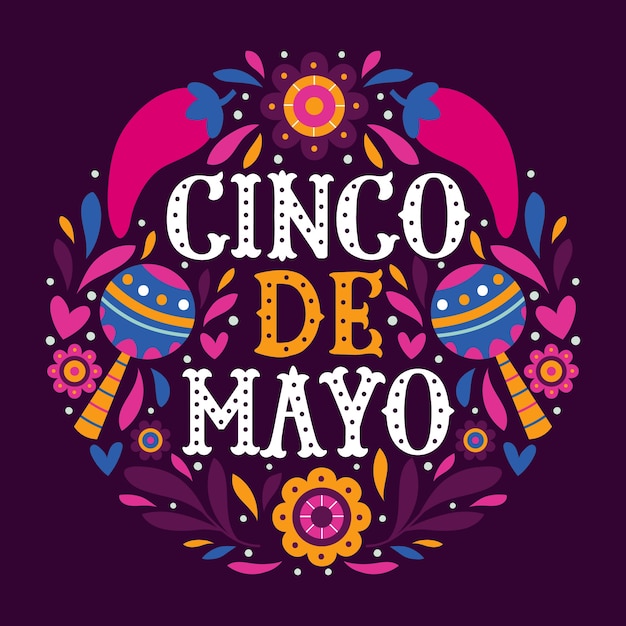 Free Vector | Cinco de mayo lettering