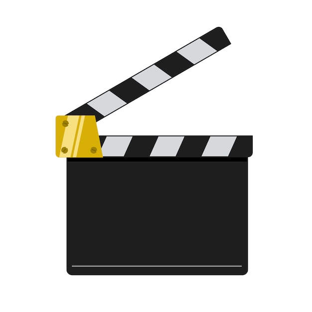 Premium Vector | Cinema clapper illustration on white background.