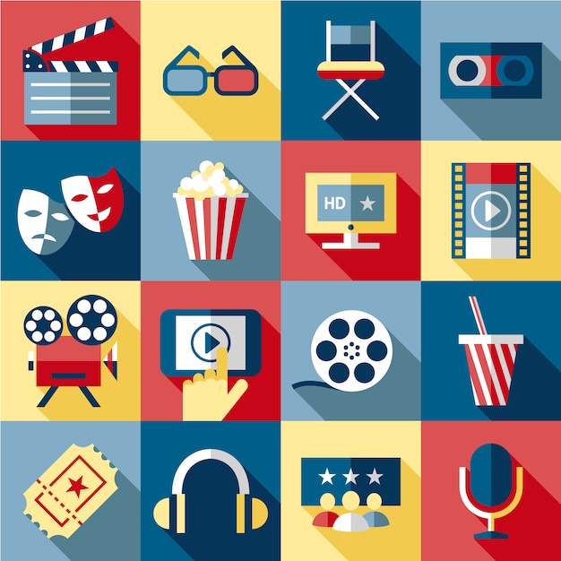 free-vector-cinema-elements-collection