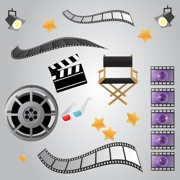 free-vector-cinema-elements-design