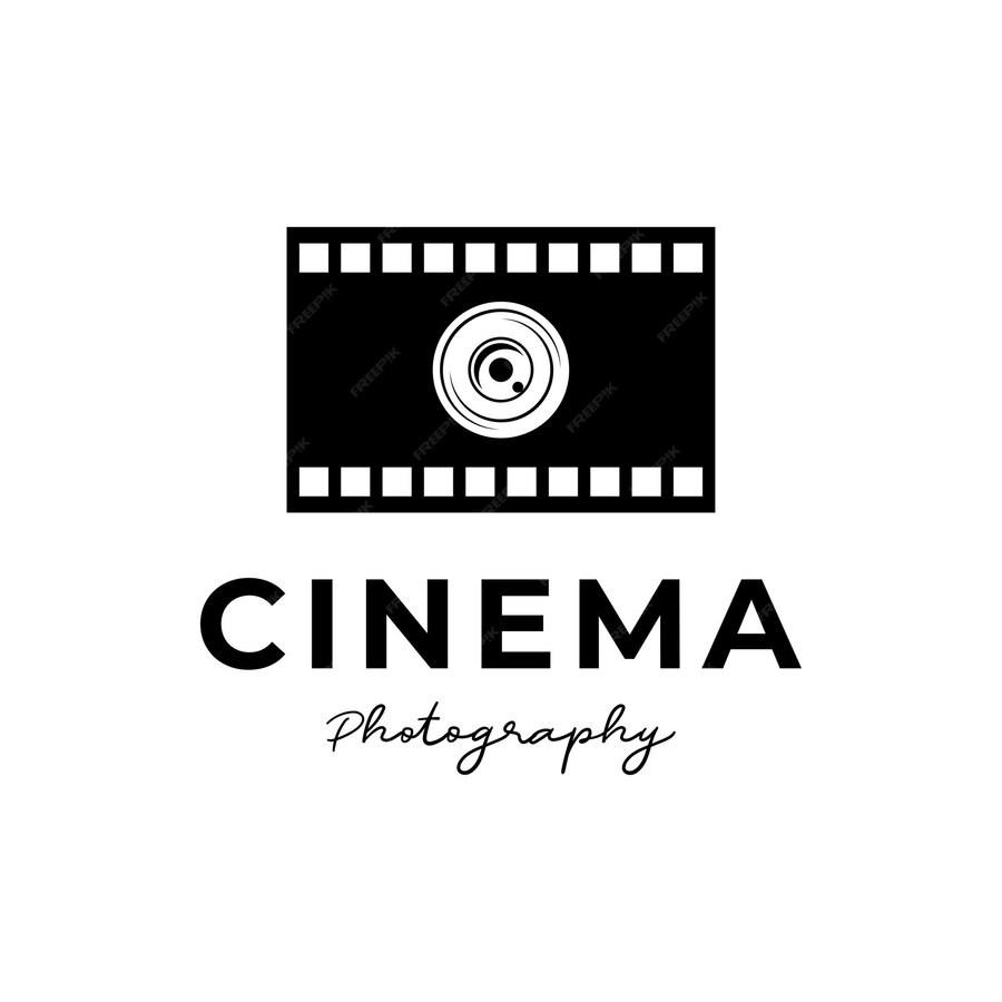 Premium Vector | Cinema photography logo design vector, movie symbol icon