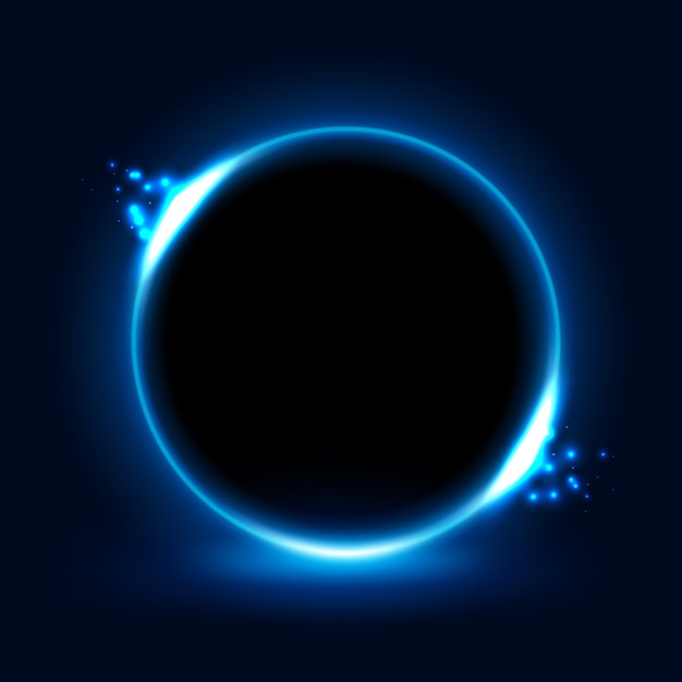 Premium Vector | Circle blue light