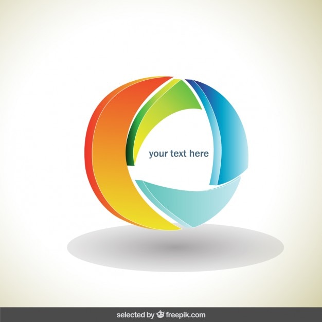 Free Vector Circle Colorful 3d Logo