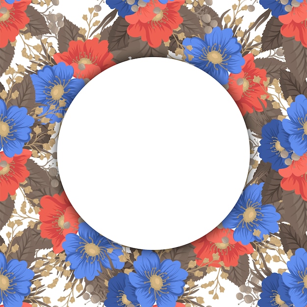 Download Circle flower borders - round frame | Free Vector