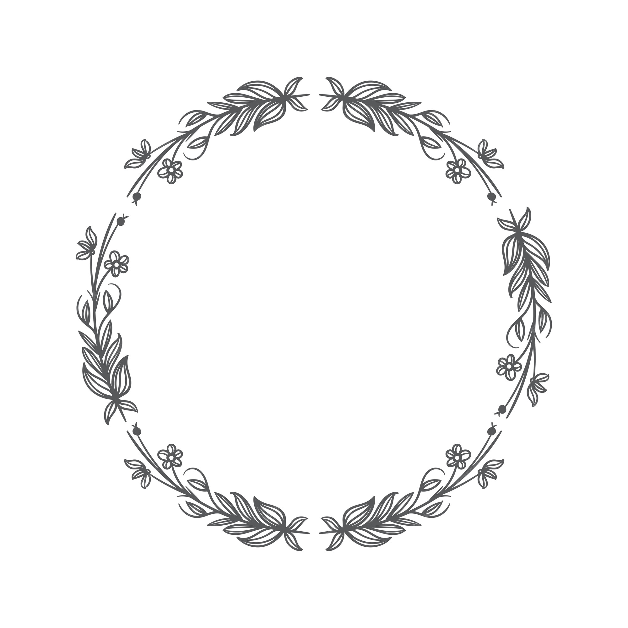 Premium Vector | Circle frame floral background