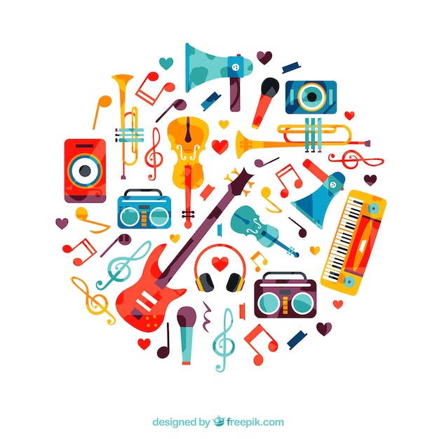 Download Free Freepik Circle Made Of Music Instruments Vector For Free Use our free logo maker to create a logo and build your brand. Put your logo on business cards, promotional products, or your website for brand visibility.