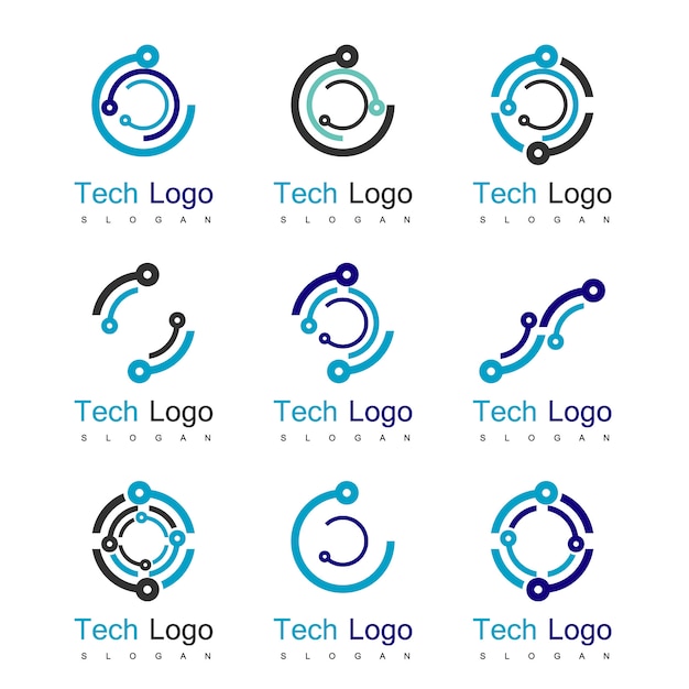 Download Free Circle Technology Logo Set Technology Design Template Premium Use our free logo maker to create a logo and build your brand. Put your logo on business cards, promotional products, or your website for brand visibility.