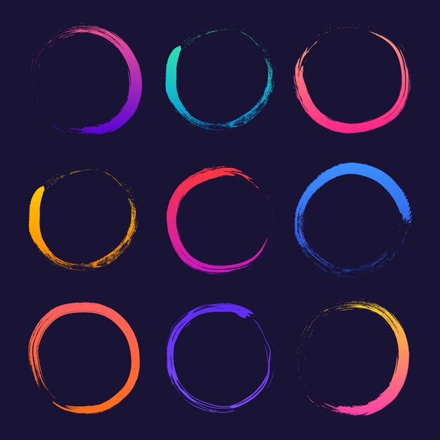 Download Free Circle Textured Hand Drawn Abstract Different Gradient Ink Strokes Use our free logo maker to create a logo and build your brand. Put your logo on business cards, promotional products, or your website for brand visibility.