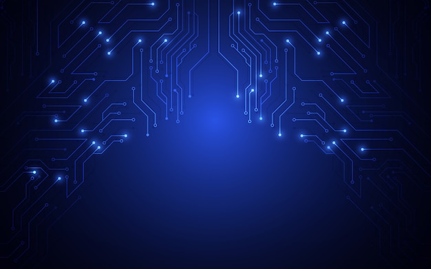 Circuit pattern electronics concept background Premium Vector