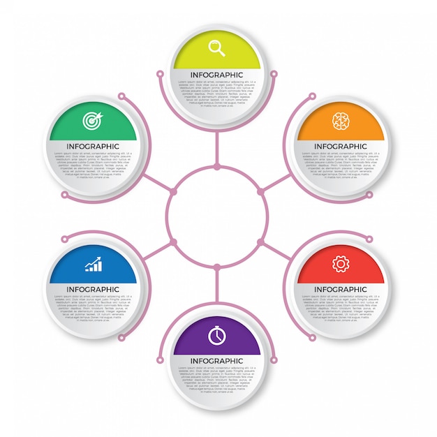 Premium Vector Circular Business Infographic Design Template Premium Vector Circular Business Infographic Design Template