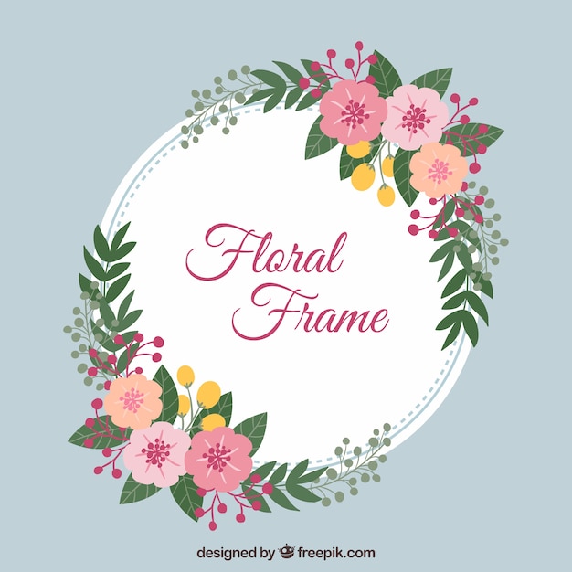 Download Free Download Free Circular Floral Frame With Flat Design Vector Freepik Use our free logo maker to create a logo and build your brand. Put your logo on business cards, promotional products, or your website for brand visibility.