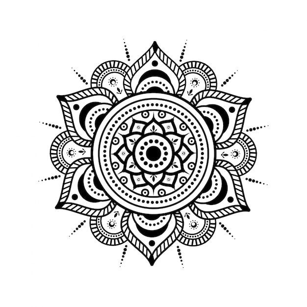 Premium Vector | Circular pattern in form of mandala