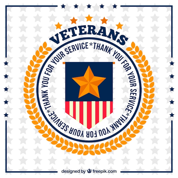 Circular veterans day design