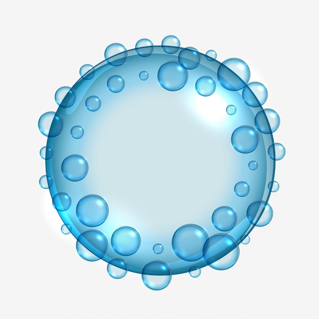 Download Circular water bubbles frame background Vector | Free Download
