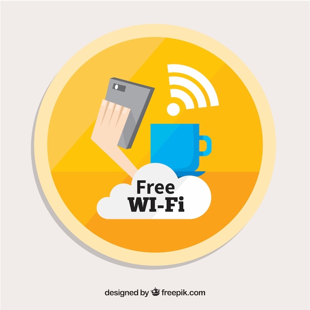 Download Free Circular Wifi Background In Flat Design Free Vector Use our free logo maker to create a logo and build your brand. Put your logo on business cards, promotional products, or your website for brand visibility.