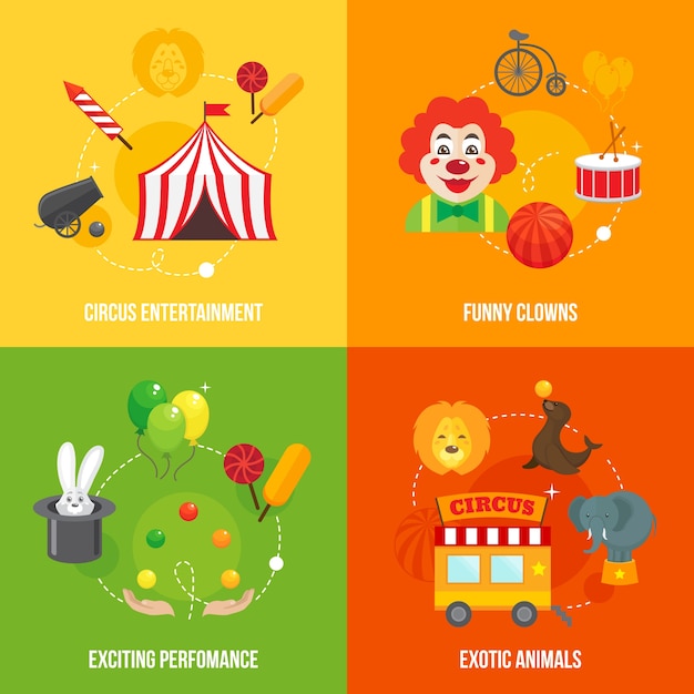 Circus designs collection Vector | Premium Download