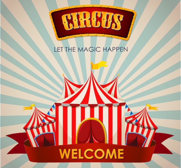 Circus, fun fair, amusement park theme template Vector | Free Download