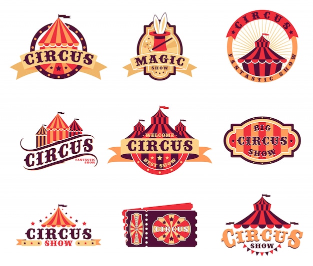 Download Free Download This Free Vector Circus Logo And Stickers Set Use our free logo maker to create a logo and build your brand. Put your logo on business cards, promotional products, or your website for brand visibility.