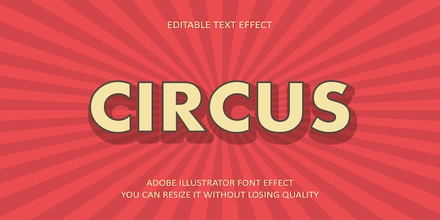 Premium Vector | Circus text font effect