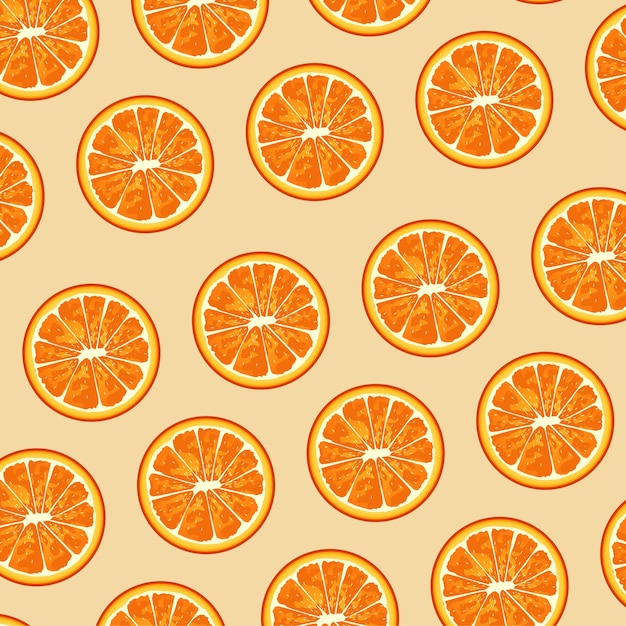 Premium Vector | Citrus fruit poster with oranges pattern