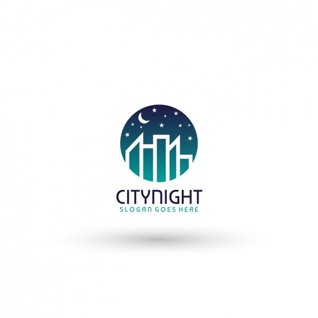 Free Vector City Night Logo Template