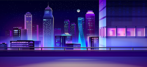 Cartoon City Skyline Background