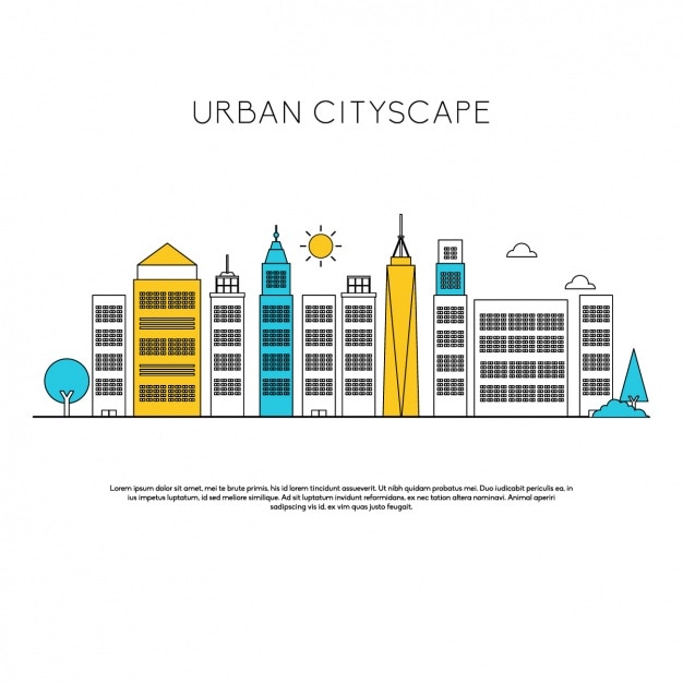 Free Vector City skyline design