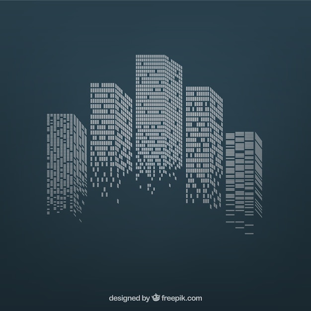 City skyscrapers Vector | Premium Download