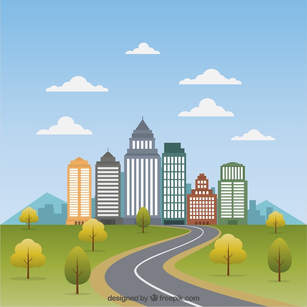 cityscape illustration free vector download