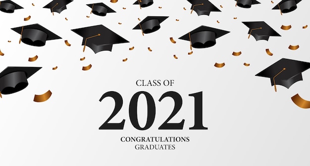 Premium Vector Class Of 21 Congratulation Of Graduation