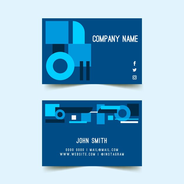 Download Free Classic Blue Business Card Template Free Vector Use our free logo maker to create a logo and build your brand. Put your logo on business cards, promotional products, or your website for brand visibility.