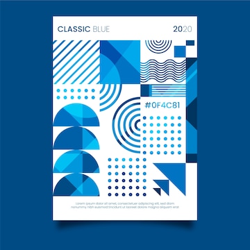 Free Vector | Classic blue poster template