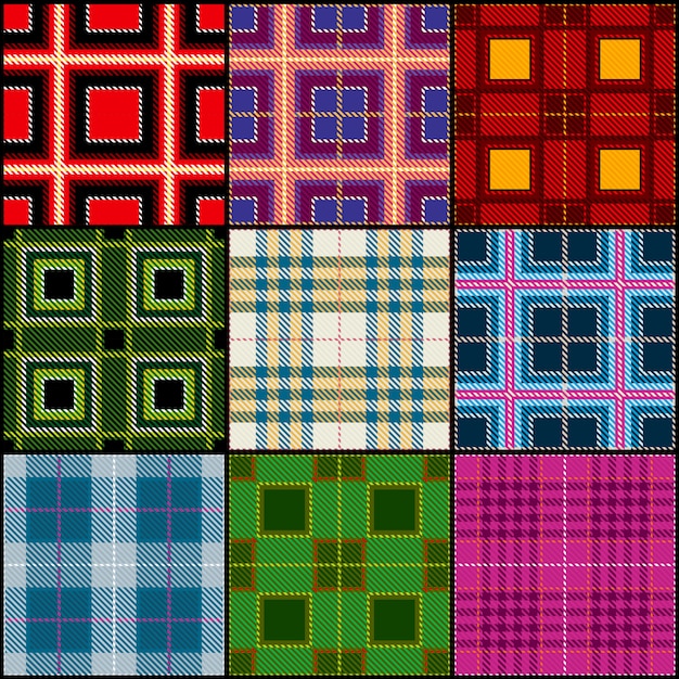 Classic british traditional seamless pattern collection Vector ...