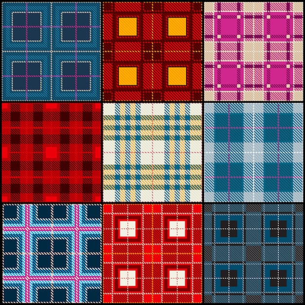 Premium Vector Classic british traditional seamless pattern collection