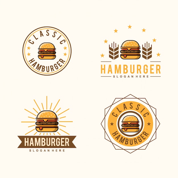 Download Free Classic Burger Logo Premium Vector Use our free logo maker to create a logo and build your brand. Put your logo on business cards, promotional products, or your website for brand visibility.