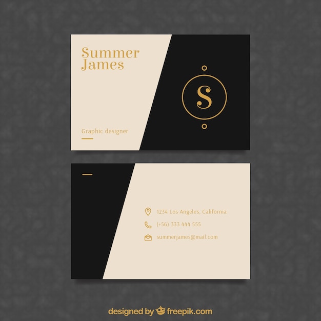 Download Download Vector Classic Yellow Business Card Design Vectorpicker PSD Mockup Templates