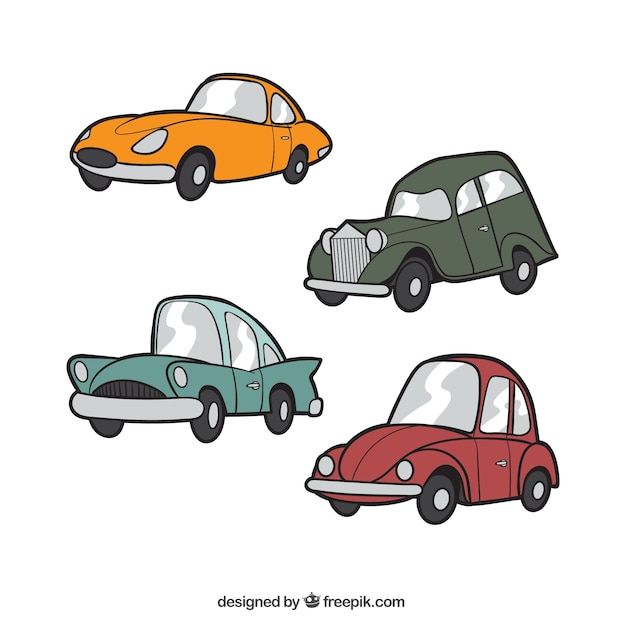 Free Vector | Classic car collection