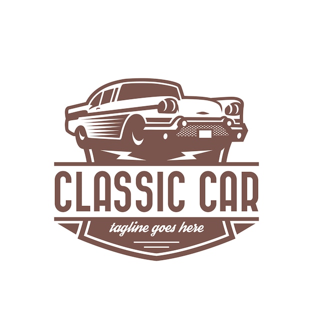 Classic car logo template | Premium Vector