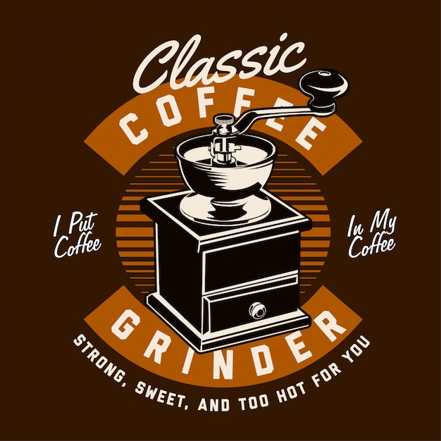 Download Classic coffee grinder | Premium Vector
