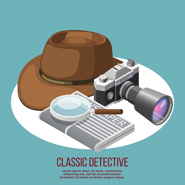 Free Vector Classic Detective Elements