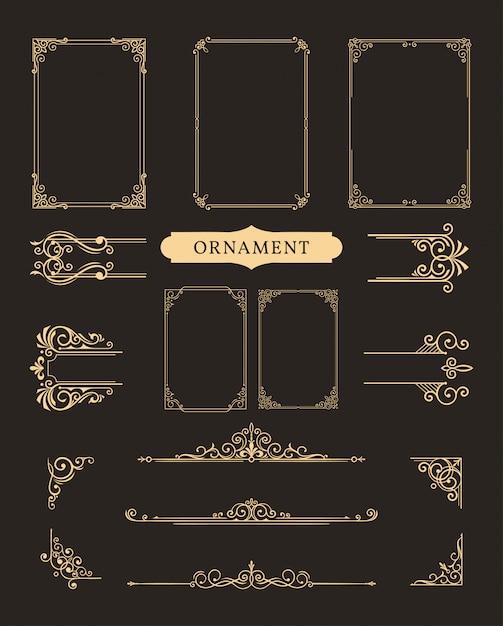 Classic ornament frame Vector | Premium Download