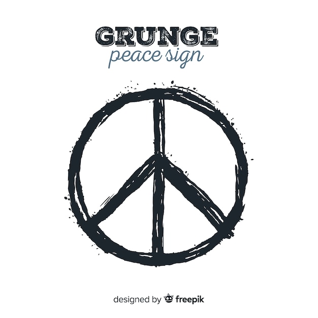 Download Free Download This Free Vector Classic Peace Symbol With Grunge Style Use our free logo maker to create a logo and build your brand. Put your logo on business cards, promotional products, or your website for brand visibility.