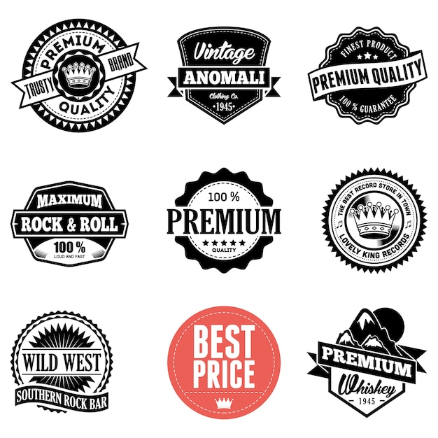 Premium Vector | Classic retro badges logo emblem