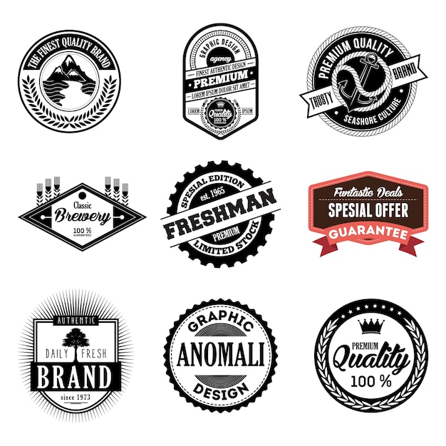 Premium Vector | Classic retro badges logo emblem