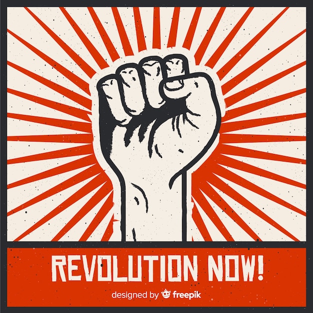 Classic revolution composition with vintage style | Free Vector